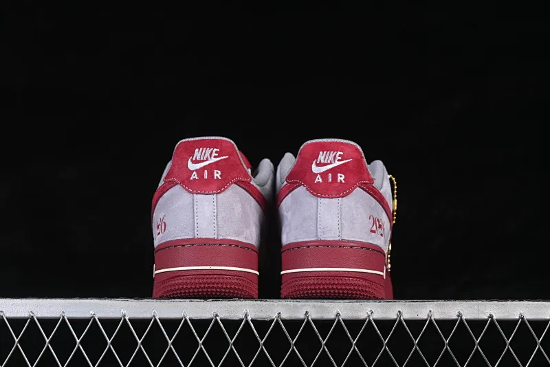 All Categories Nk Air Force 1 Air Force Series Nk Air Force 1 Low Air Force Low Nike Air Force 1'07 Low Year of the Horse Limited Edition Gray and Red Contrast Color Air Force 1 Low-top Casual Sneakers JP2026-136
